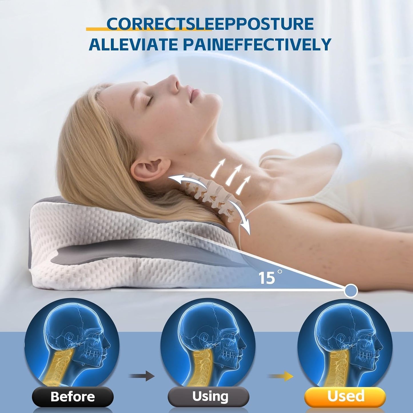 EmergingEra Almohada Cervical Anti-Dolor